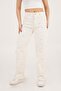 Glow Mode Embroidered High Waist Palazzo Beige Denim Pants - 5