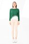 Women's Crew Neck Long Sleeve Skirt Lace Piece Combed Cotton Tunic Nefti - 3