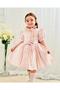 Powder Pink Pearl Vintage Baby Girl Dress, Birthday, Photo Shoot Dress, Suitable for 0-12 Years
