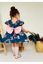 Navy Blue Powder Pink Vintage Baby Girl Dress, Birthday Dress, Photo Shoot Dress, Suitable for Ages 0-12 - 6