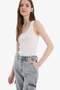 Fitted U Neck Off-White Women's Tank Top A1665Ax/Wt32 - 3