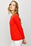 Women's V-Neck Camisole Cotton Blouse Orange - 4