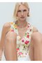 Slim-Fit Blouse with Floral Buttons - 5