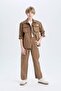100% Cotton Loose Fit Trousers for Boys D9850A825Sp - 2