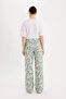 Wide Leg Patterned High Waist Trousers C4042Ax25Sp - 6
