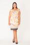 Women's Large Size Yellow Collar Detailed Colorful Dress 65n27716 - 3