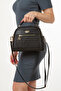 Women's Three Compartment Daily Black Hand and Shoulder Bag - 5