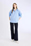 Valentine's Day Oversize Wide Fit Striped Poplin Long Sleeve Shirt E2205Ax25Sp - 2