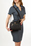 Women's Three Compartment Daily Black Hand and Shoulder Bag - 4