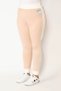 Women's Large Size Powder Leg Ribbed Side Stripe and Wide Belt Sports Trousers 65n27786 - 4