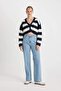 Blue - White Women's Cardigan Z8539Az/Nv135 - 6