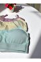 Young Girl Rope Strap Pad Bustier 3 in Practice Bra Half Tank Top - 3
