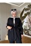 Imported Cotton Fabric Zippered Jacket Liya Suit Black - 5