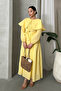 Imported Special Design Cloak Collar Lined with Belt 100% Cotton Fisto Dress Suitable for Testture - 7