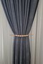 Bohemian Style Background Curtain Holder with Polished Wooden Beads, Curtain Buckle Ornament 1 Piece. - 2