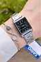Women Wrist Watch with Dial Black Cord Metallic Color 24 Months Guarantee - 4