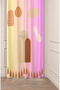 Rainbow Lamp Bohemian Leaf Special Design Patterned Digital Printed (Single Wing) Modern Stylish Background Curtain
