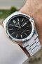 Black Dial Metal Color Day and Calendar Function Men's Wristwatch - 2
