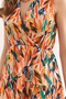 Women Brush Orange Double Breasted Collar Elastic Waist Knitted Dress Elb-19002392 - 6