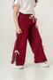 Live in the Moment Printed Girl's Sweatpants with Slits and Bow - 4