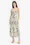 V-Neck Floral Moroccan Strap Midi Summer Dress F3206Ax25Sm - 6