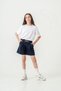 Girl's Shorts with Embroidery on the Waistband - 2