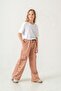 Cargo Pocket Legs Riveted Pocket Cover Inspiration Printed Girls' Sweatpants - 4