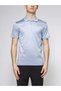 Men's Regular Fit Polo Neck Zipper Short Sleeve Blue Polo Neck T-Shirt Em 001082   Af10017-U9378