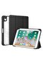 حافظة حماية شفافة من الأكريليك قابلة للطي مع فتحة للقلم لجهاز iPad Mini 6 2021 باللون الأسود