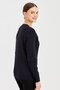 Women's Crew Neck Braided Sweater Navy Blue - 7