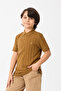 Boy's T-Shirt Polo Neck Half Button Knit T-Shirt 100% Cotton