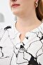 Large Size Judge Collar Shirt with Sleeve Epaulet Detail Ecru - 3