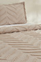 Single Bedspread (Pique) Herringbone Ecru - 2