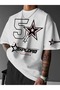 Comfortable Lapel T-Shirt for Men, Believe in Yourself and Star Print - , Stretchy, Machine Washable