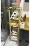 5-Shelf Bathroom Shelf with Wooden Grid Natural 30 X 30 X 120 cm - 3