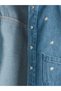 Lcw Kids Indigo Star Embroidered Girls' Jean Jacket t t - 2