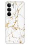 C75 (Rmx3941) Case Decorative Silicone Printed Cover Yellow White Marble
