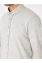 Green Linen Blend Regular Fit Long Sleeve Shirt 50303245-Vr016 - 7