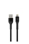 كابل USB إلى Lightning مضفر - معتمد من MFi - 2 متر - أسود - طويل ومتين - 5
