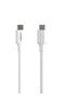 | كابل شحن سريع من USB-C إلى USB-C - 1.2 متر - أبيض - توصيل طاقة 60 واط - 3