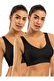 Chest Gathering Thick Straps Without Pad Bra Corset Sports Bra Bustier Half Tank Top - 2