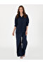 Navy Blue Oversize Long Sleeve Shirt 50301069 -Vr033 - 4