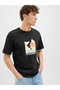 Jack Jones Jjbarbados Tee Ss Crew Neck Men's Black Tshirt 12269416 -02 - 4