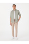 Khaki Oxford Slim Fit Easy Iron Shirt 50306996-VR027 - 4