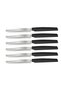 KITCHEN KNIVES SET6PCS BLACK HANDLE - 2