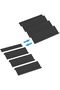 Black Acrylic 4-Tier Spice Drawer Organizer Tray for Kitchen Cabinets (1 Pack) - 7