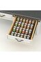 Black Acrylic 4-Tier Spice Drawer Organizer Tray for Kitchen Cabinets (1 Pack) - 4