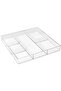 6-Section Clear Drawer Organizer for Vanity, Office, or Bedroom Storage