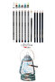 Watercolor Notebook 300 Gr. A5 12 Yp Aquarell-Pocket Black Pen Holder 24 Compartments + Pencil Case Set - 3