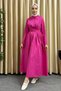 Tricotone Fabric Lacing Detailed Hijab Dress